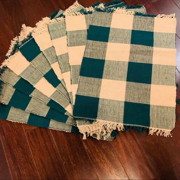NWOT Five Green and Tan Placemats - Picture 2 of 5